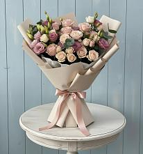 Букет цветов из:  Розы и Лизиантусы в Гороховке
