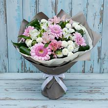 Букет цветов из:  Герберы, Альстромерии и Хризантемы в Гороховке