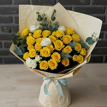 Букет цветов из:  Розы #REPLACE_PRED# Гороховке