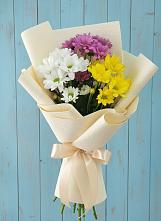 Букет цветов из:  Хризантемы #REPLACE_PRED# Гороховке