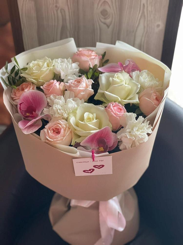 Букет цветов из: Орхидеи, Розы и Гвоздики в Гороховке