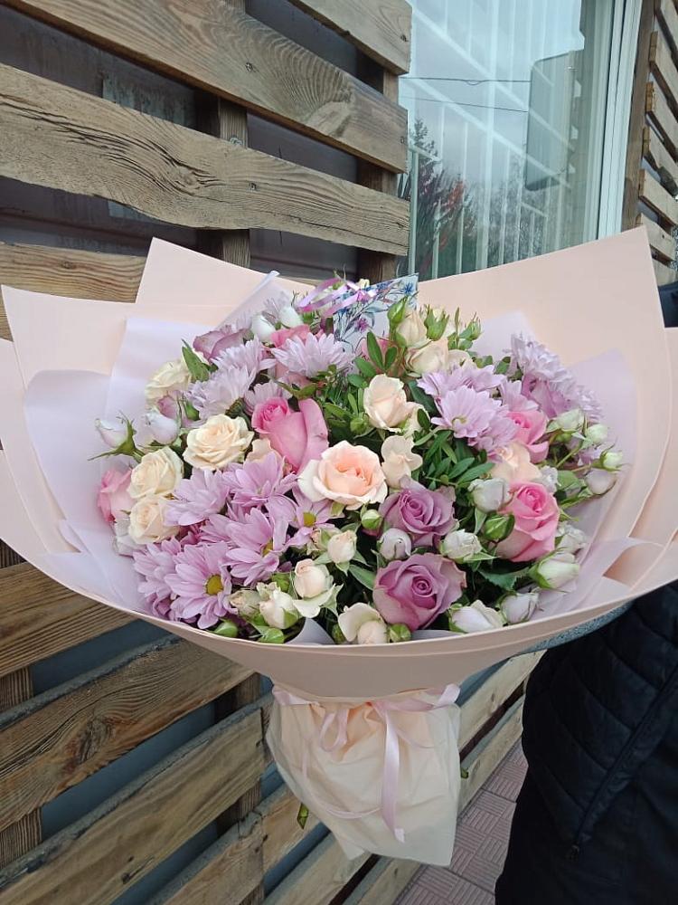 Букет цветов из: Розы и Хризантемы в Гороховке