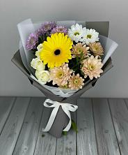 Букет цветов из:  Розы, Герберы и Хризантемы в Гороховке