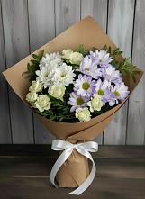 Букет цветов из:  Хризантемы и Розы в Гороховке