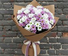 Букет цветов из:  Хризантемы #REPLACE_PRED# Гороховке