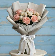 Букет цветов из:  Розы #REPLACE_PRED# Гороховке