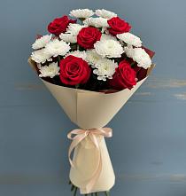Букет цветов из:  Розы и Хризантемы в Гороховке