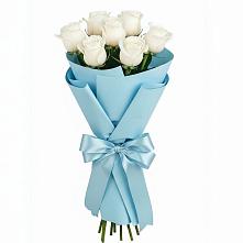 Букет 7 белых роз Проуд в Гороховке