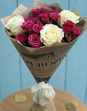 Букет цветов из:  Розы #REPLACE_PRED# Гороховке