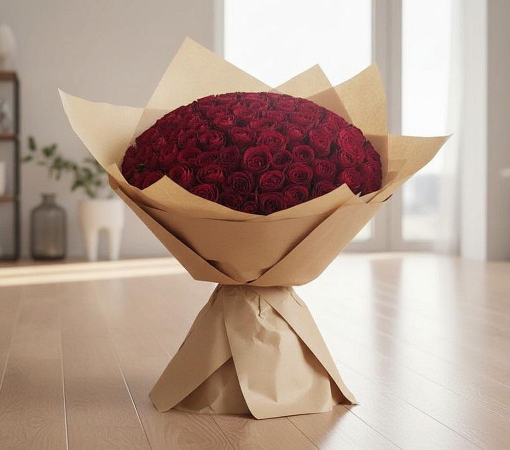 Букет 101 Красная роза в Гороховке