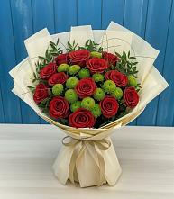 Букет цветов из:  Розы и Хризантемы в Гороховке