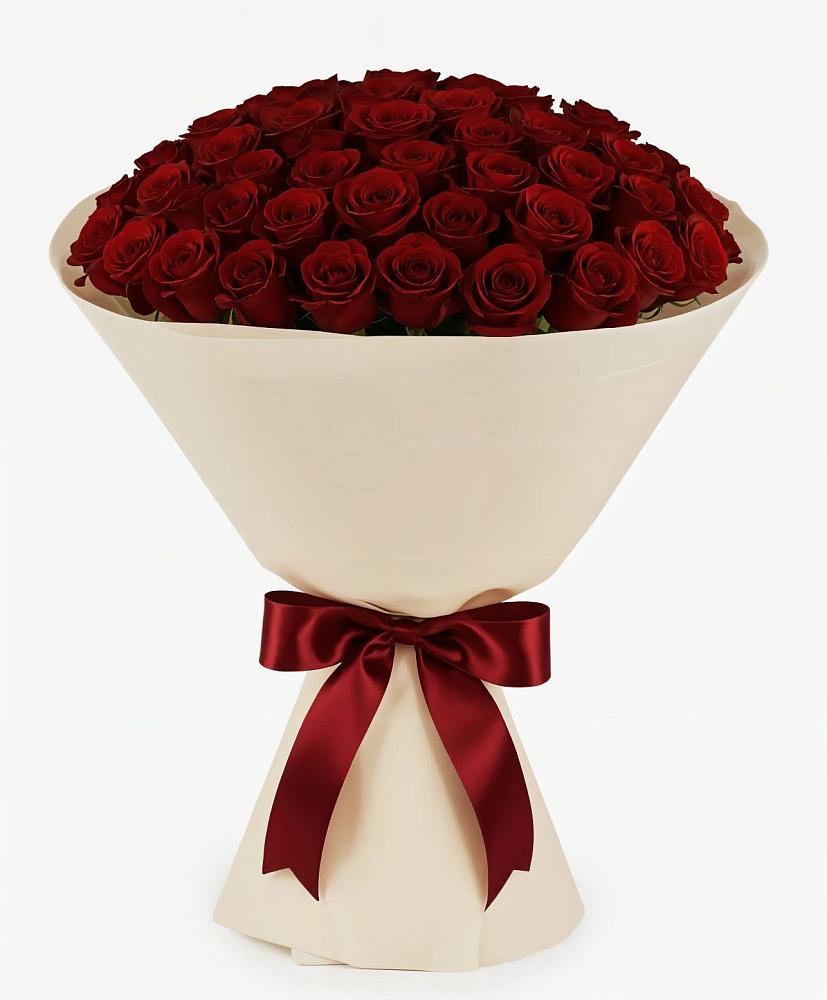 Букет 101 Бордовая роза Блэк Бакарра в Гороховке