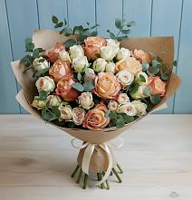 Букет цветов из:  Альстромерии и Розы #REPLACE_PRED# Гороховке
